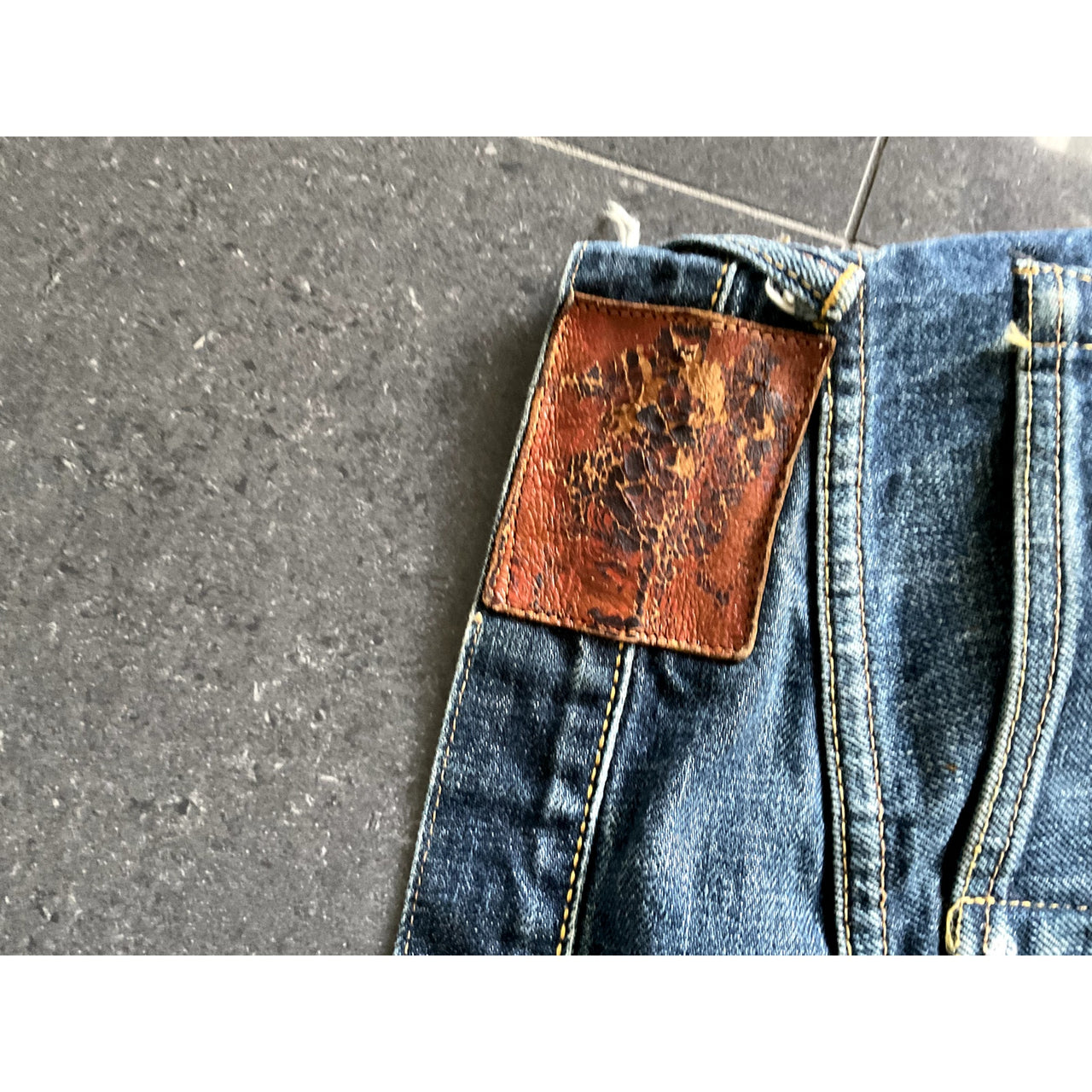 Evisu Yellow Daicock Denim Jeans