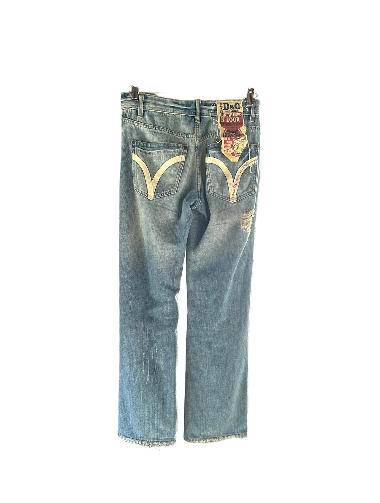 Vintage Light Wash Distressed  D&G Denim