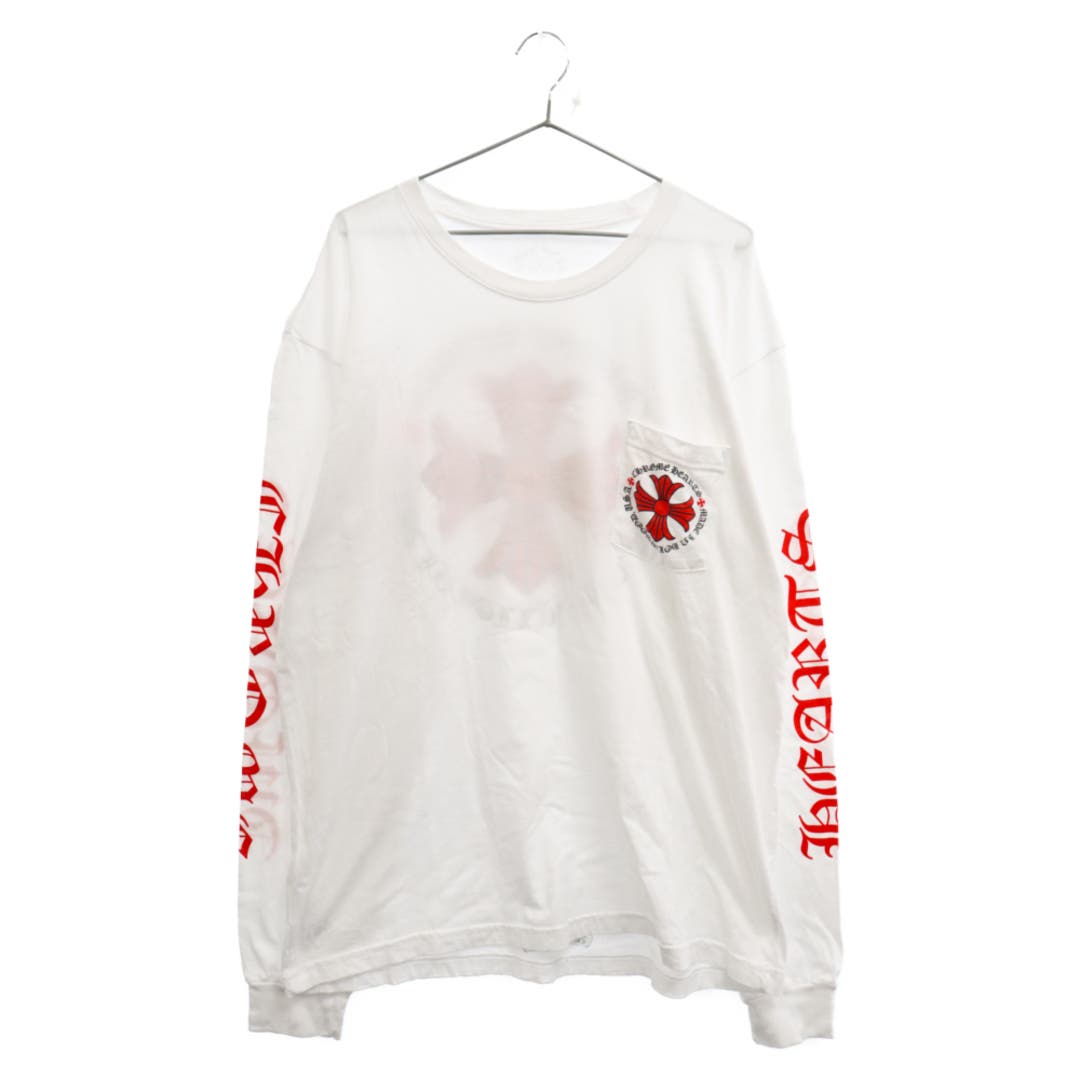 Chrome Hearts Red Plus Logo Long Sleeve Tee