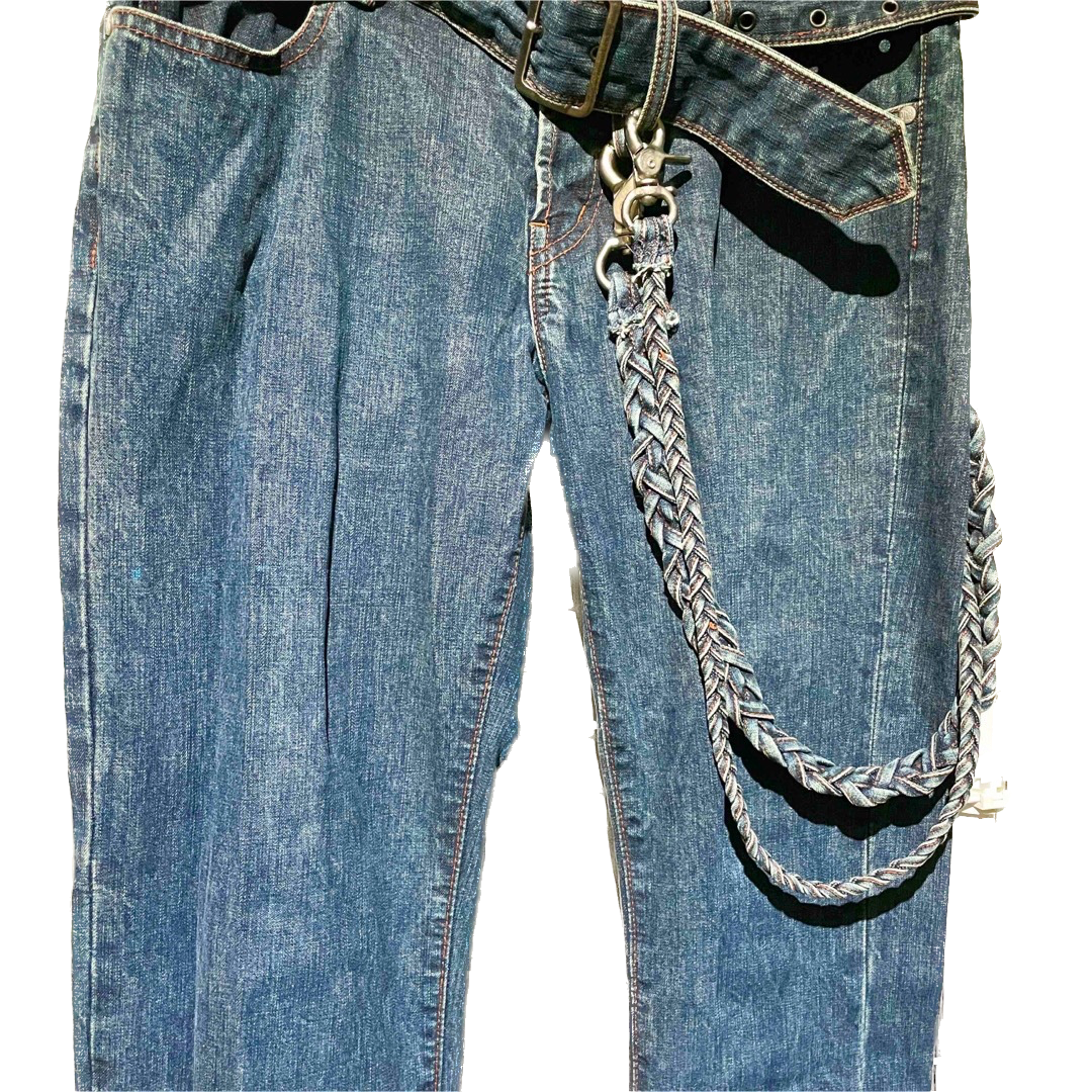 Archive Jean Paul Gaultier Belted Wallet Chain Denim