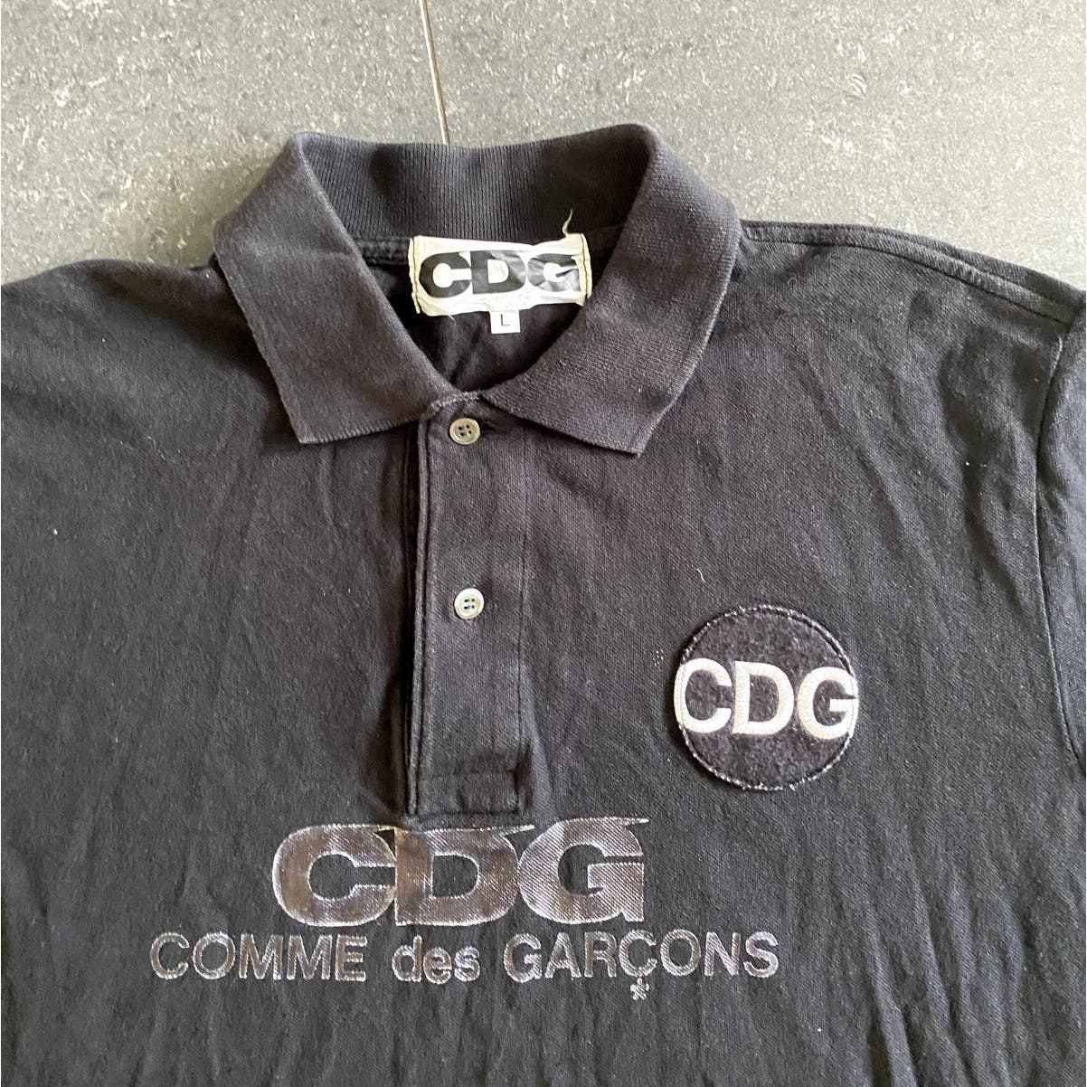 CDG Circle Logo Vintage Polo Top