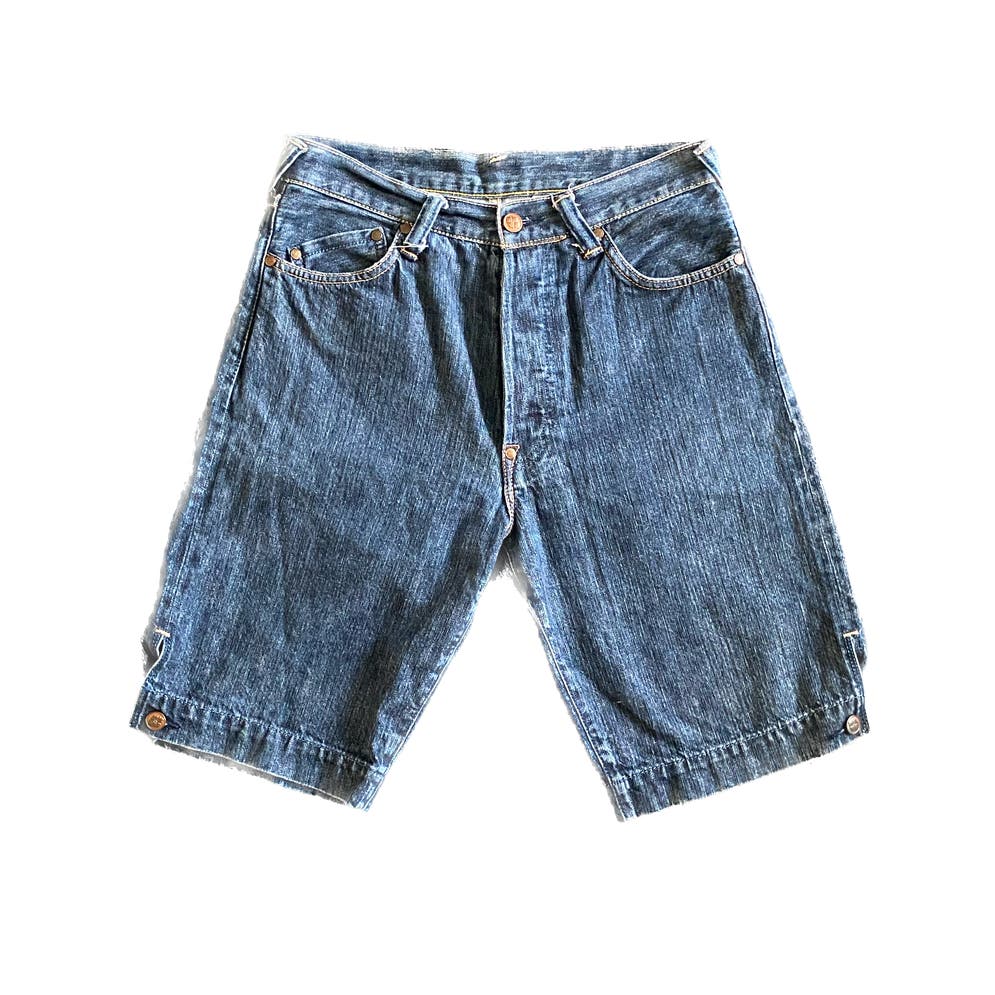 Evisu Pink Daicock Denim Jean Shorts