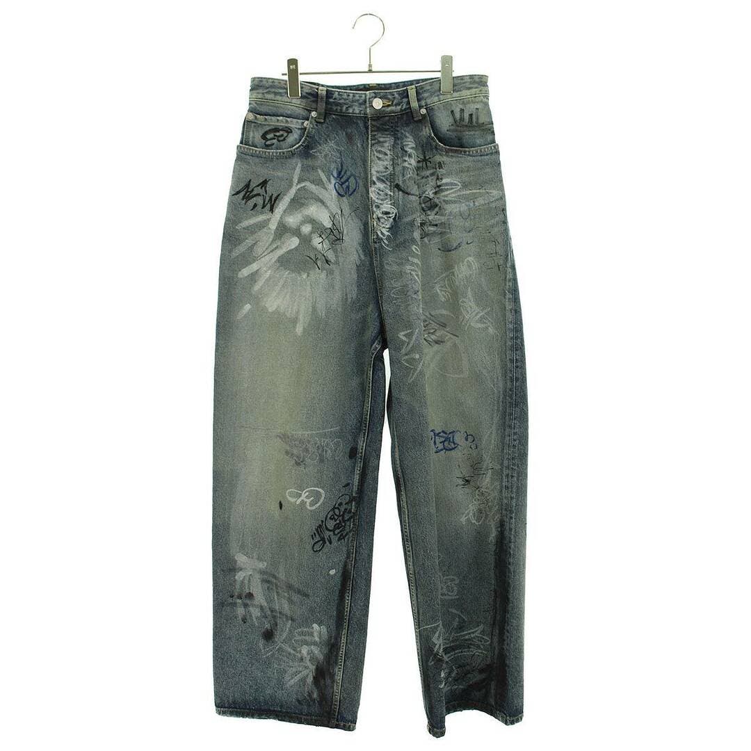 Balenciaga AW23 Graffiti baggy denim jeans