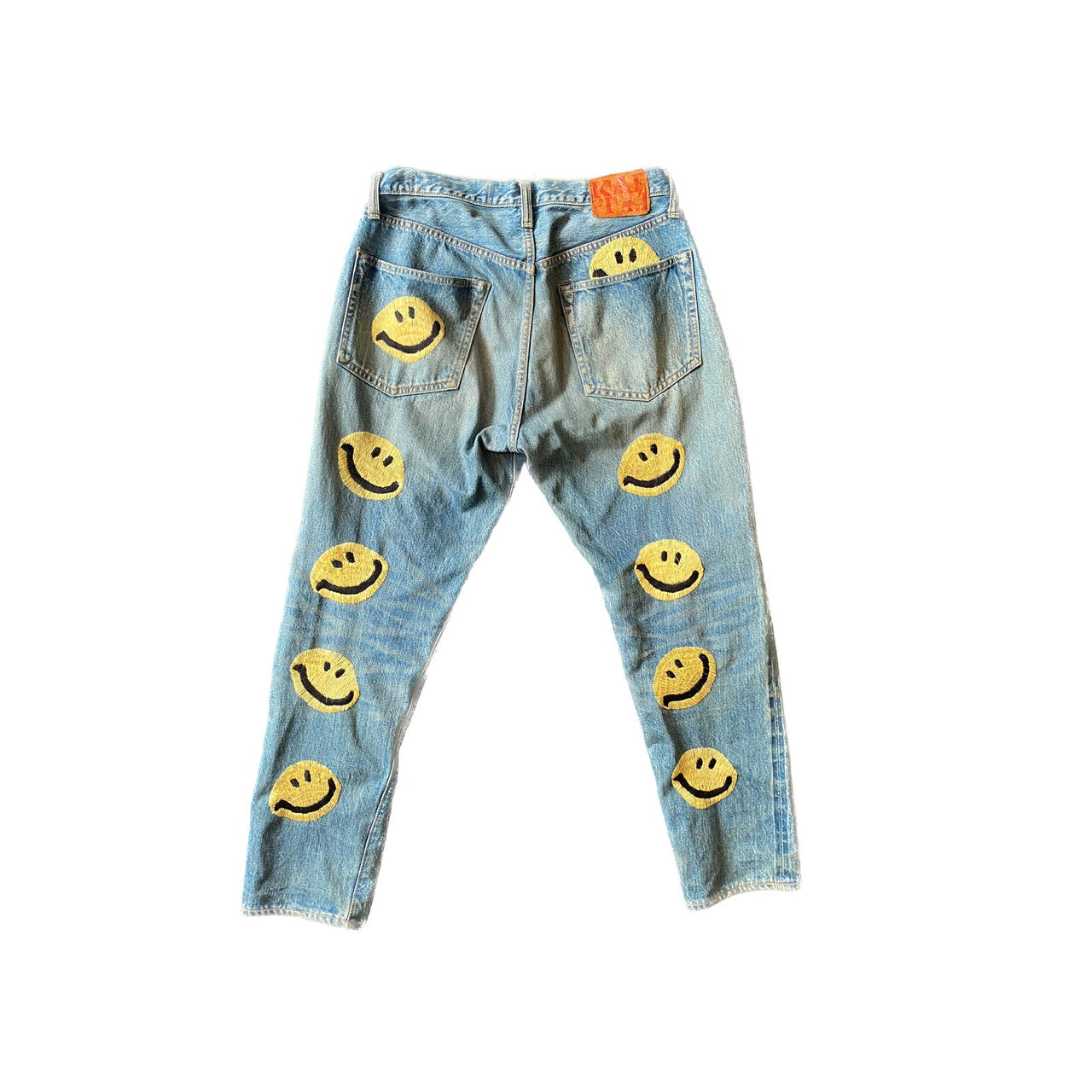 Kapital Smiley Patch Embroidered Denim