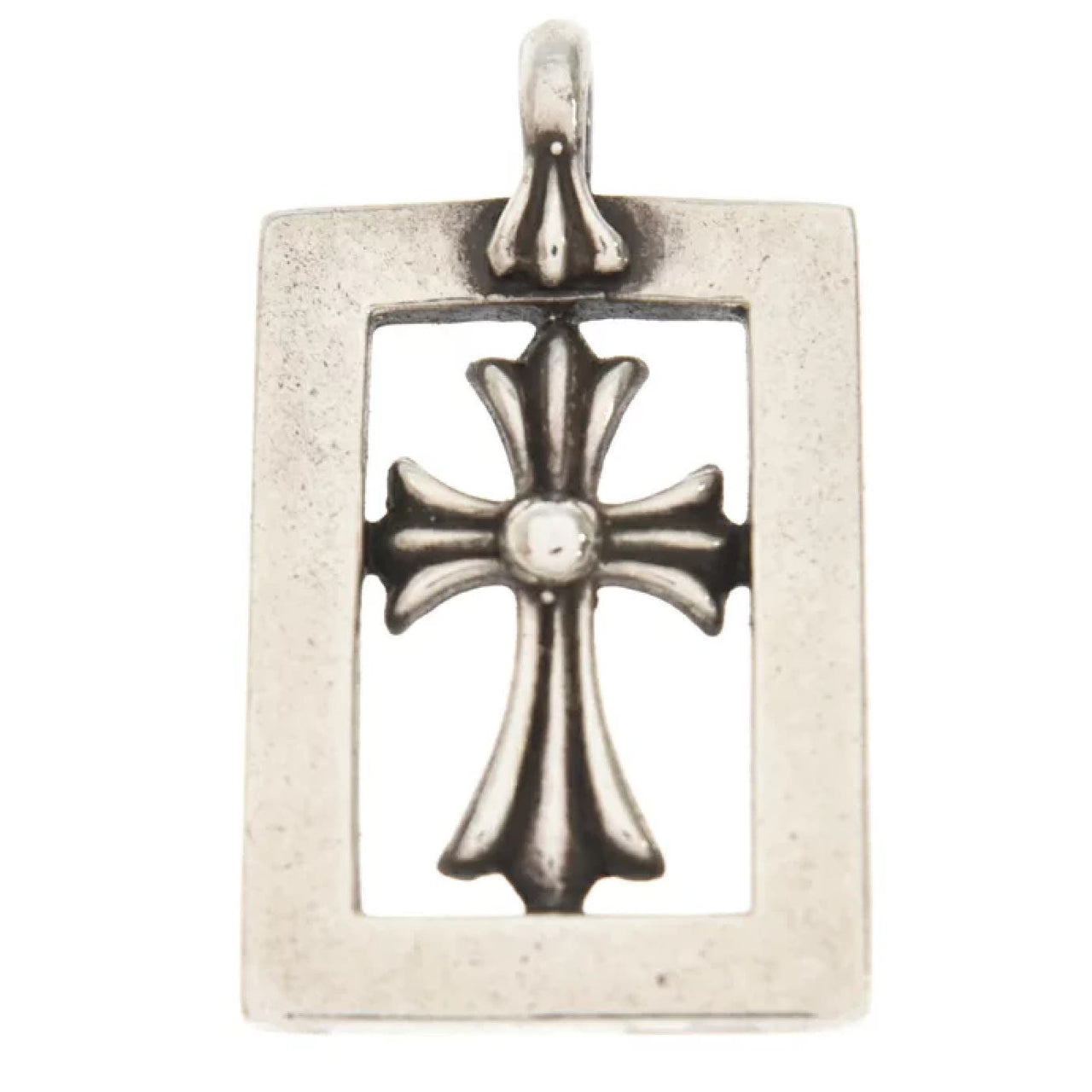 Chrome Hearts Framed Open Baby Fat Cross Pendant