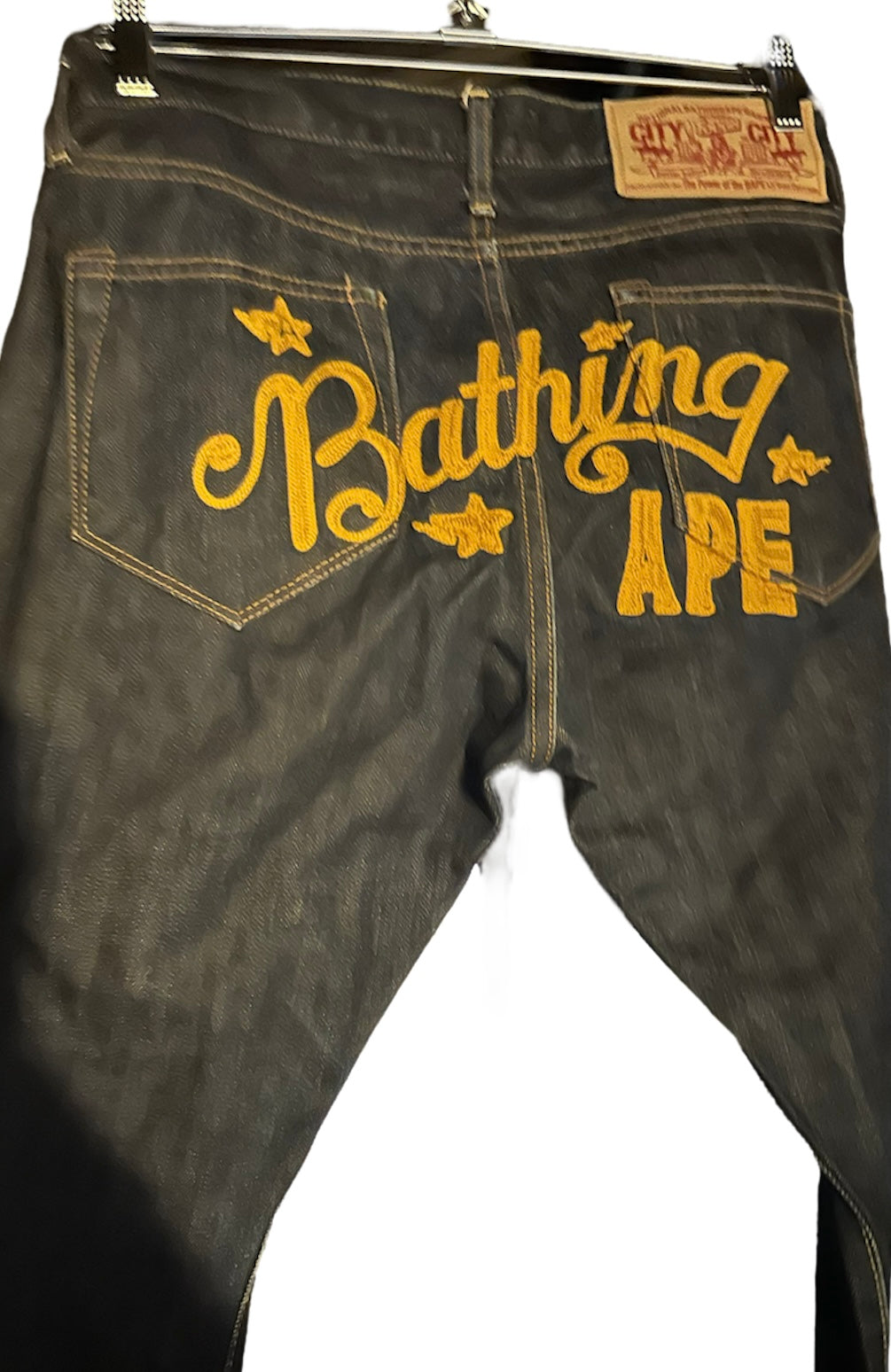 A BATHING APE BAPE Embroidery Denim Jeans