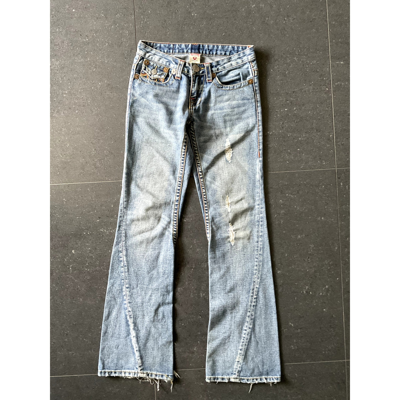 True Religion Rainbow Logo Spiral Denim