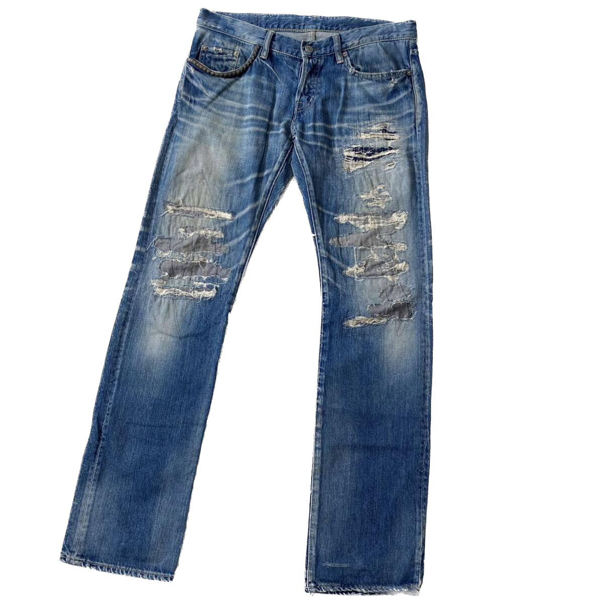 Hysteric Glamour Repaired Boro Denim Jeans Takuya Kimura