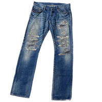 Thumbnail for Hysteric Glamour Repaired Boro Denim Jeans Takuya Kimura