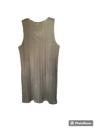 Thumbnail for Issey Miyake Pleats Please gold tank top