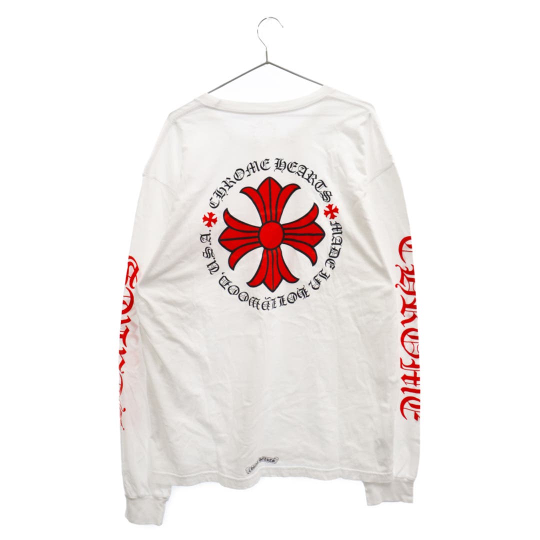 Chrome Hearts Red Plus Logo Long Sleeve Tee