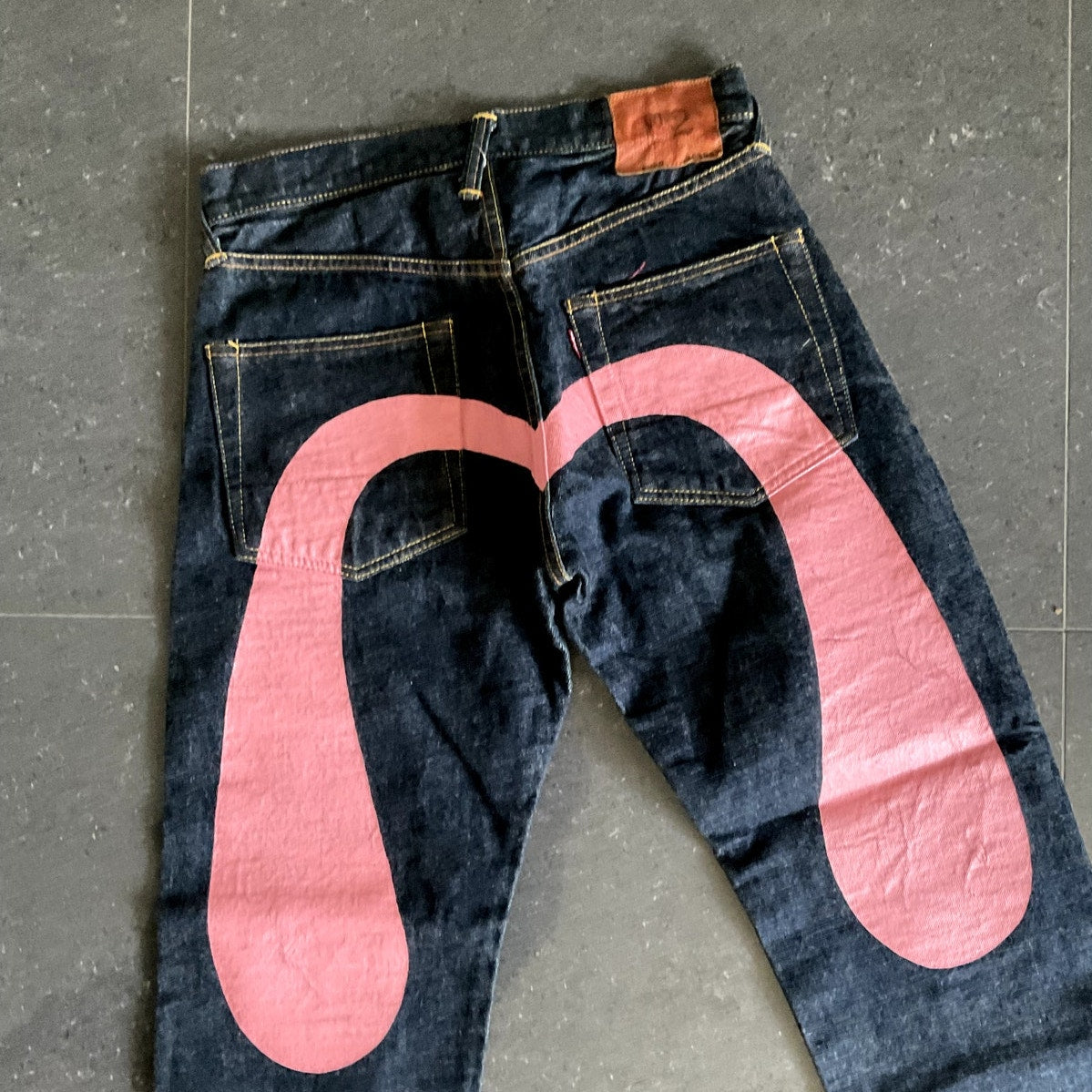 EVISU Pink Daicock Denim Jeans