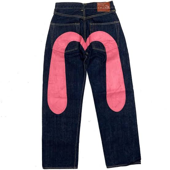 Evisu selvedge Pink Daicock denim