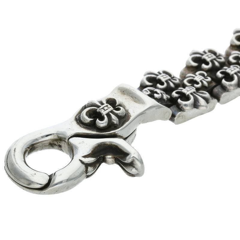 Chrome Hearts H Link Fleur Clip Silver Bracelet