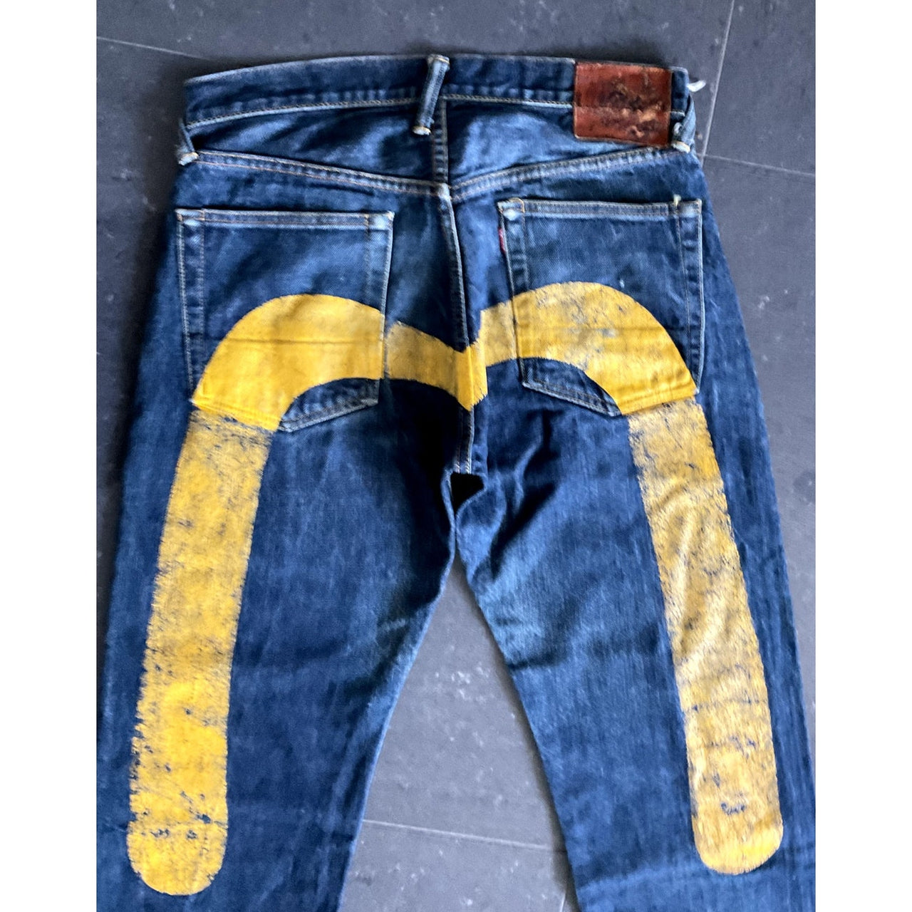 Evisu Yellow Daicock Denim Jeans