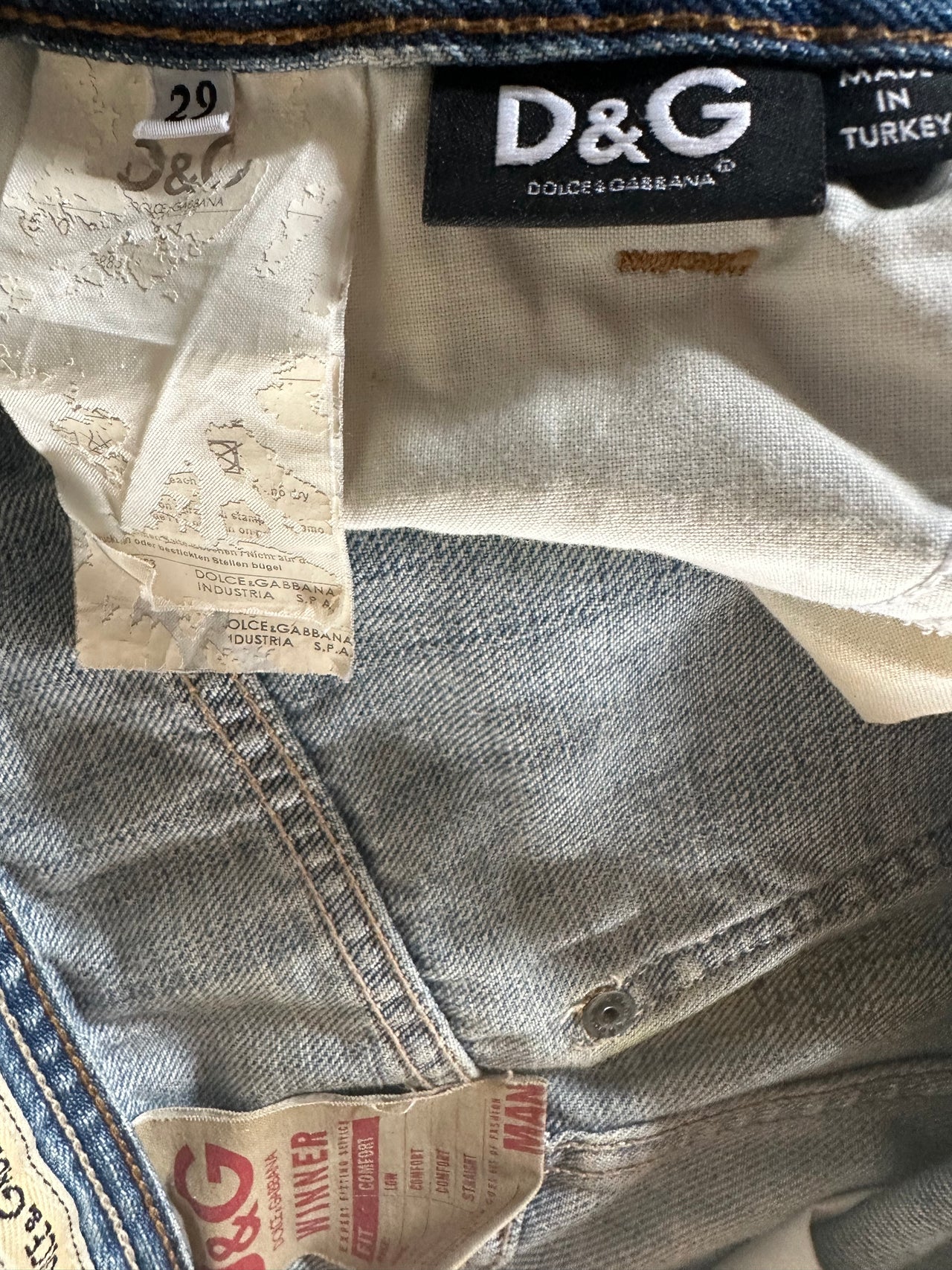 Vintage Light Wash Distressed  D&G Denim