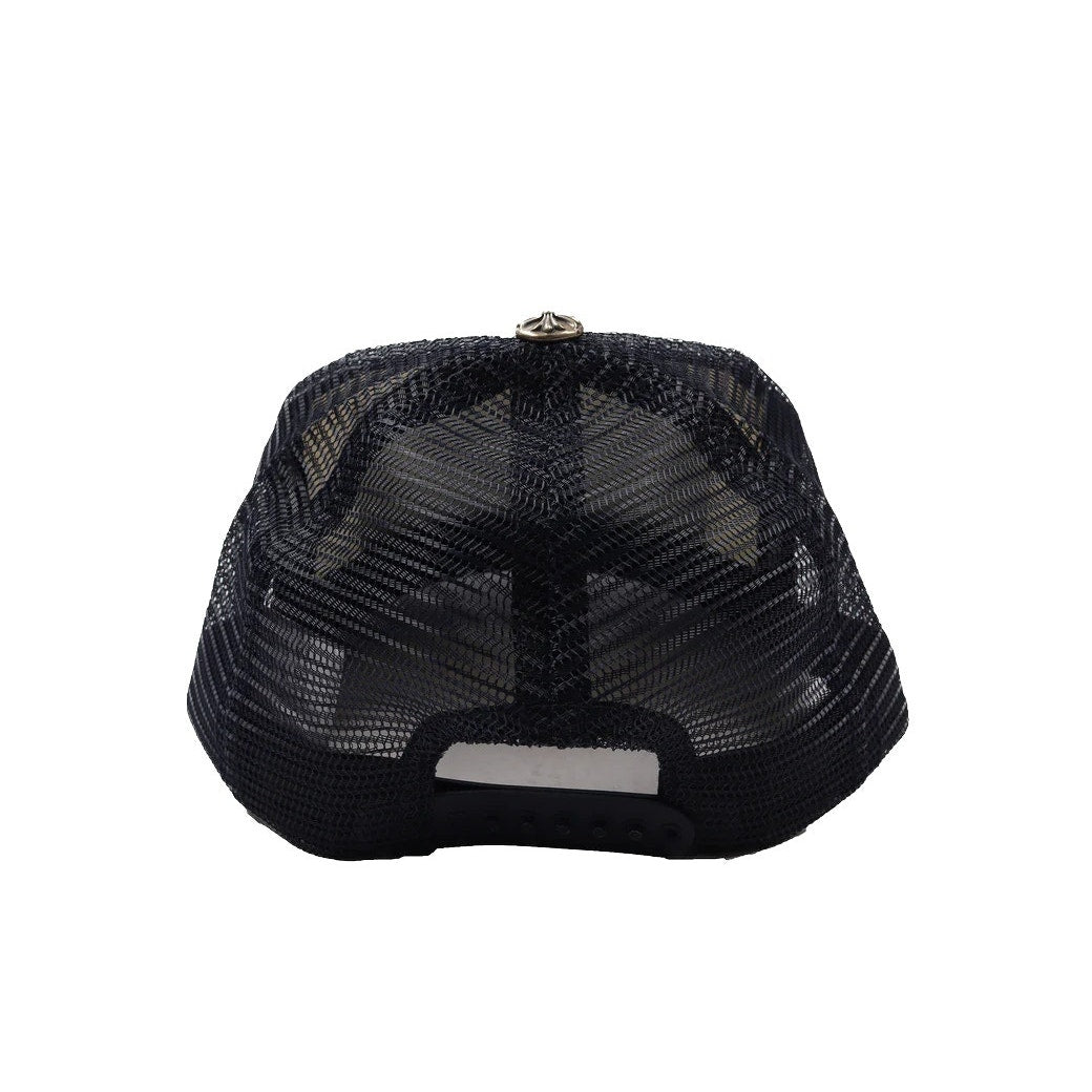 Chrome Hearts Navy CH Hollywood Trucker Cap