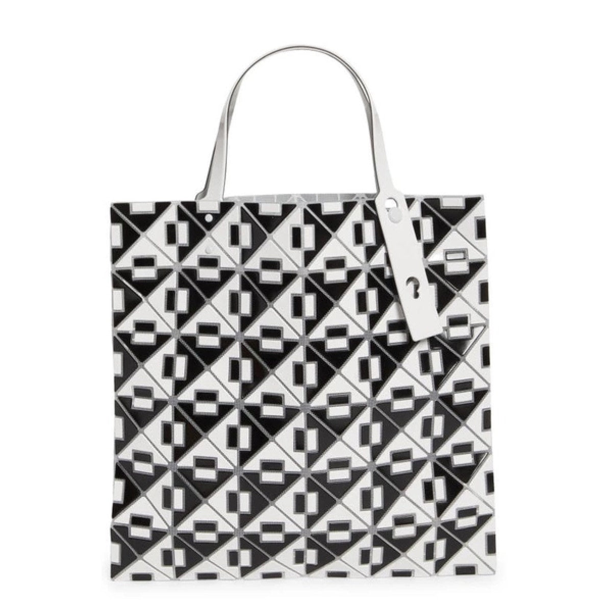 BAO BAO ISSEY MIYAKE White & Black Connect 6x6 Tote