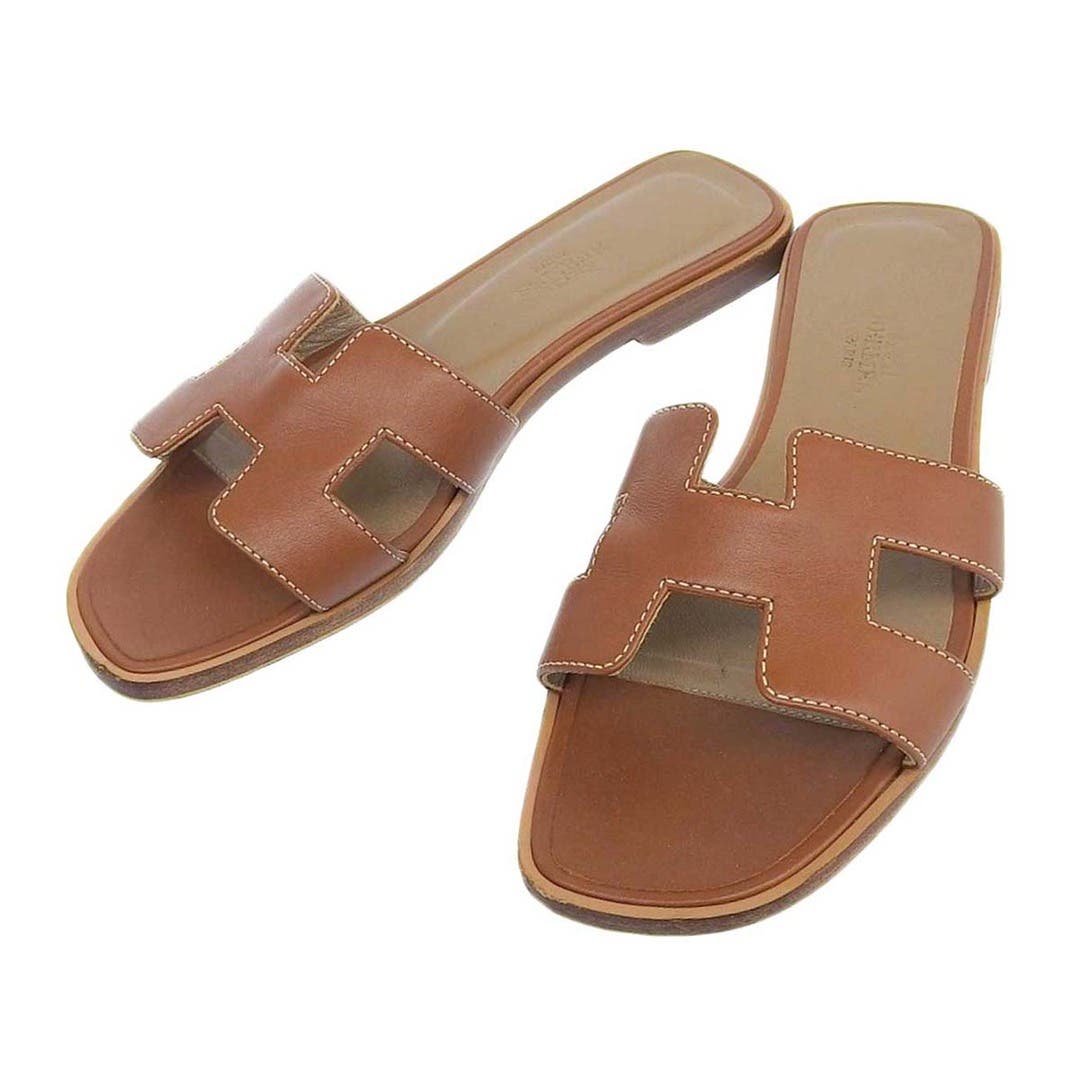 Hermes Oran Chypre Sandals Brown