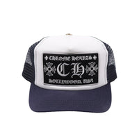 Thumbnail for Chrome Hearts Navy CH Hollywood Trucker Cap