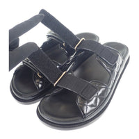 Thumbnail for Chanel Black Quilted Dad Round Toe Sandals