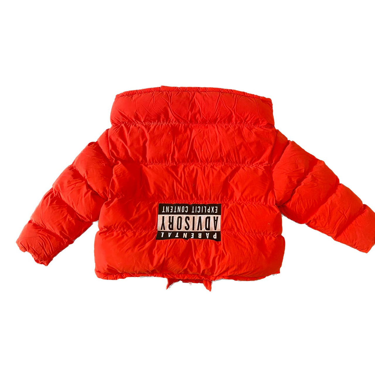 FWS19 Vetements "Upside-Down" Logo Patch Puffer Jacket