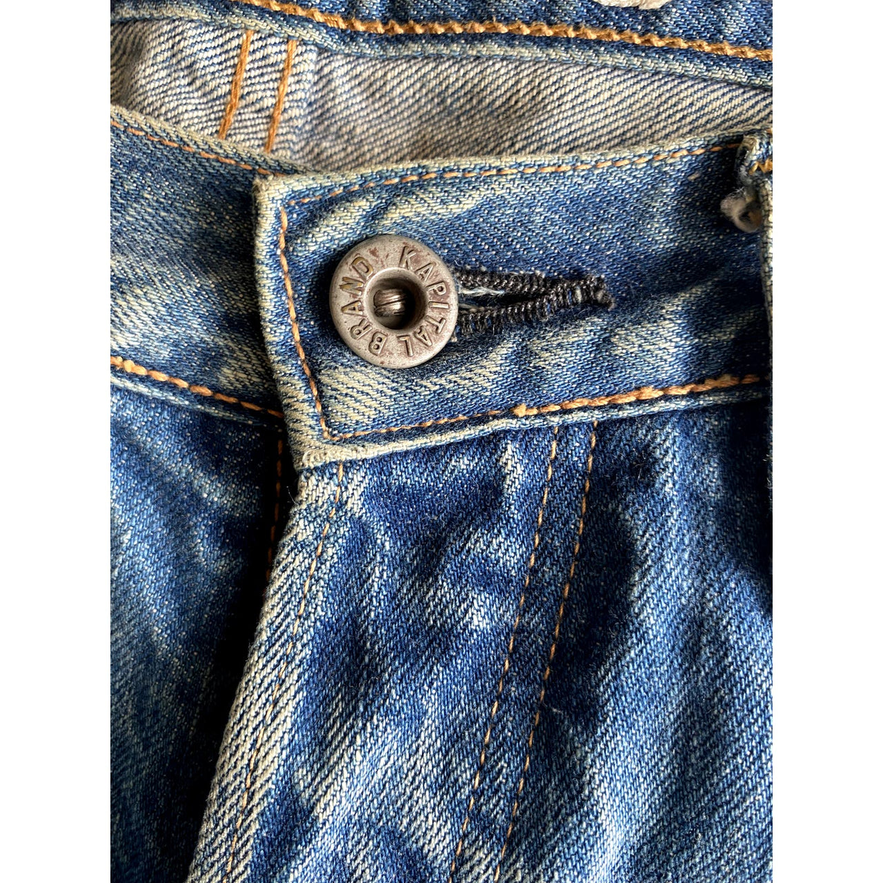 Kapital Smiley Patch Embroidered Denim