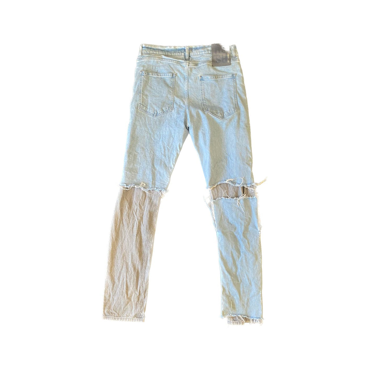 Raf Simons Destroyed Double Layered Denim Jeans