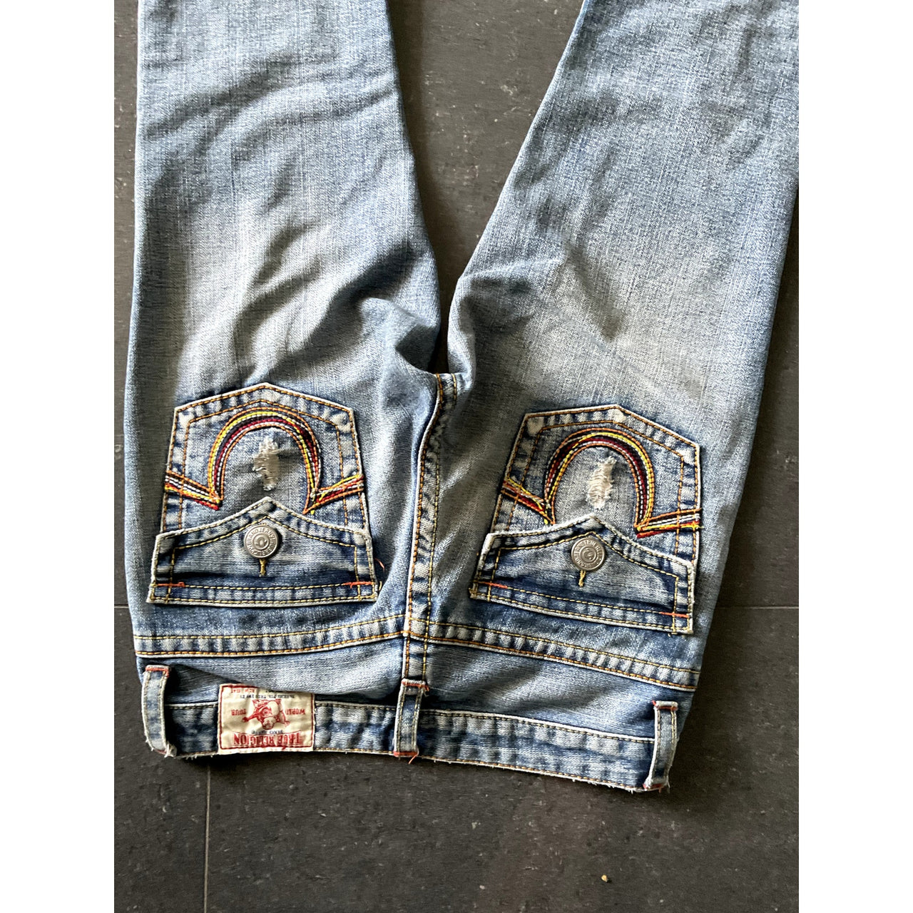 True Religion Rainbow Logo Spiral Denim