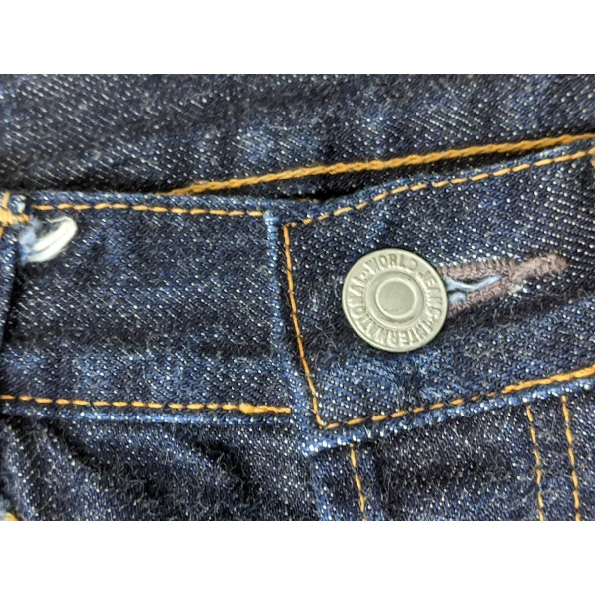 Kapital Rivet Selvedge Button Dark Blue Denim