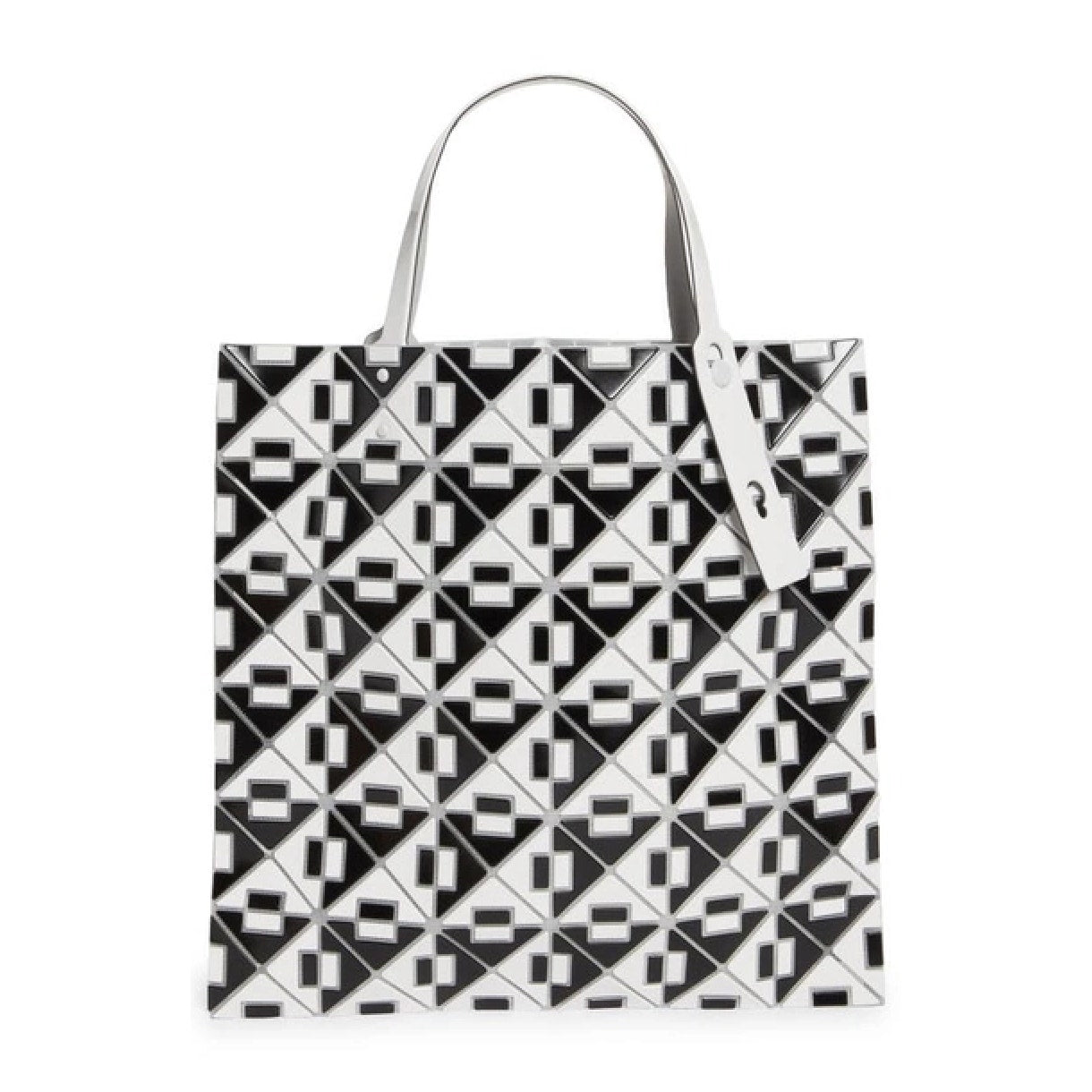 BAO BAO ISSEY MIYAKE White & Black Connect 6x6 Tote