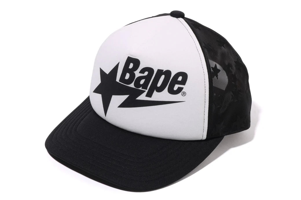 BAPE STA STAR Mesh Logo Trucker Cap