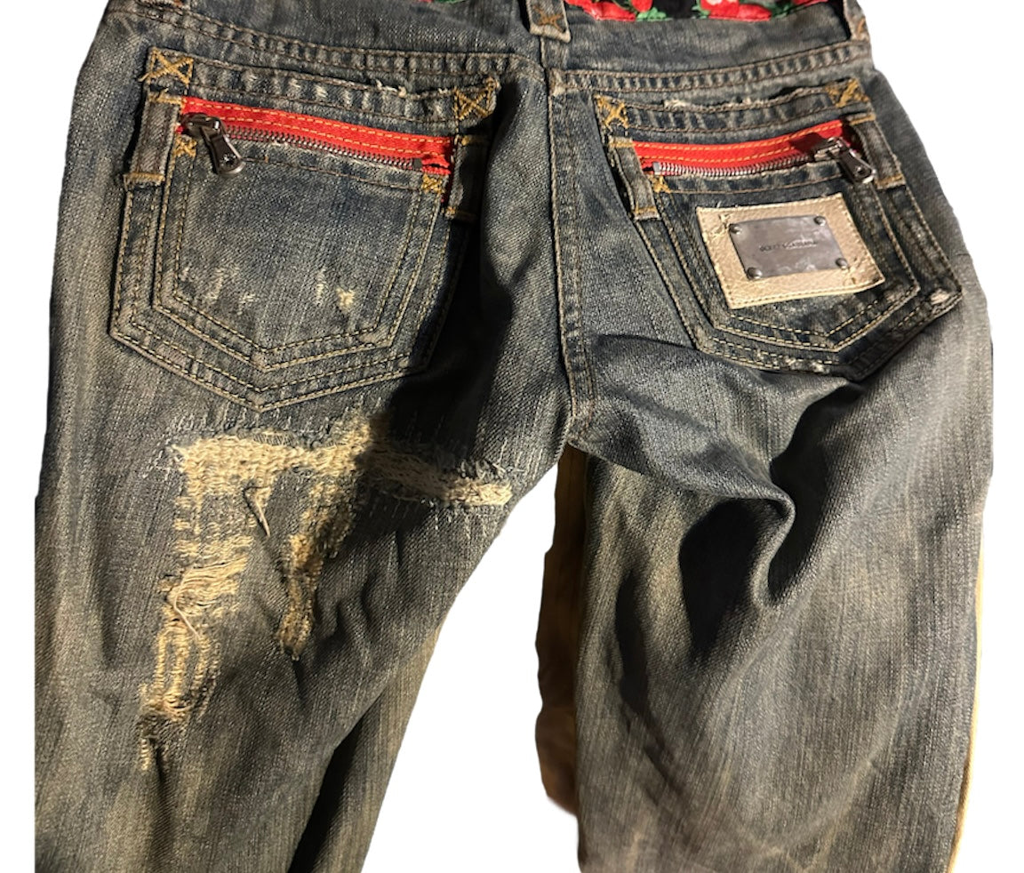 Vintage D&G  Distressed Rose Denim