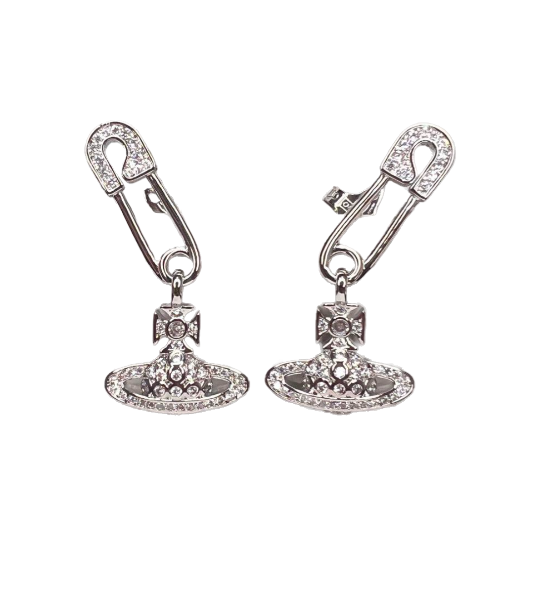 Vivienne Westwood LUCRECE Safety Pin Orb Earrings