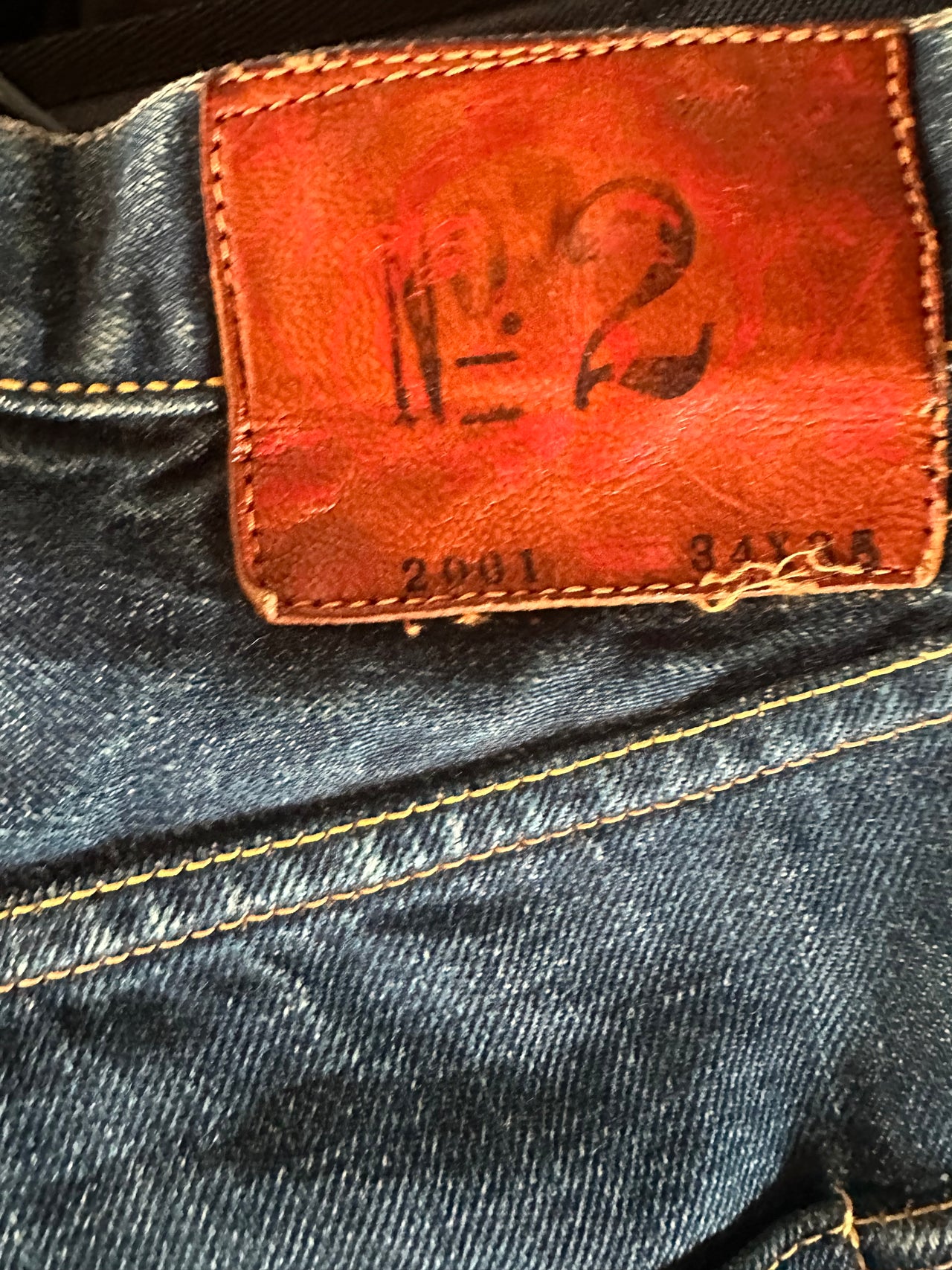 Evisu selvedge Red Daicock denim