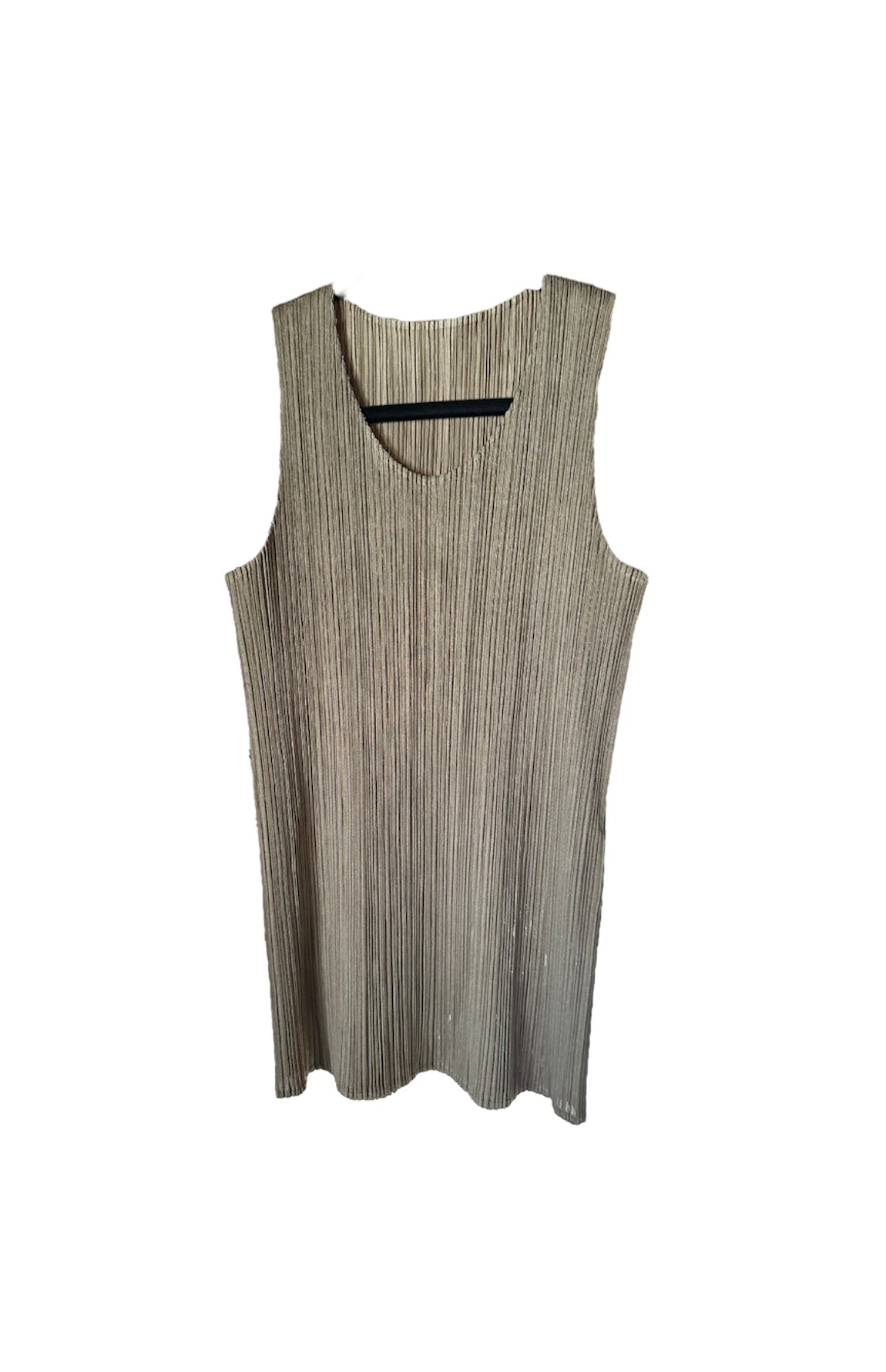 Issey Miyake Pleats Please gold tank top