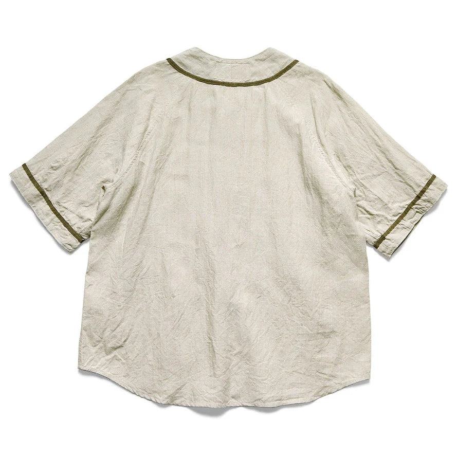 KAPITAL French Linen GREAT KOUNTRY Baseball Shirt