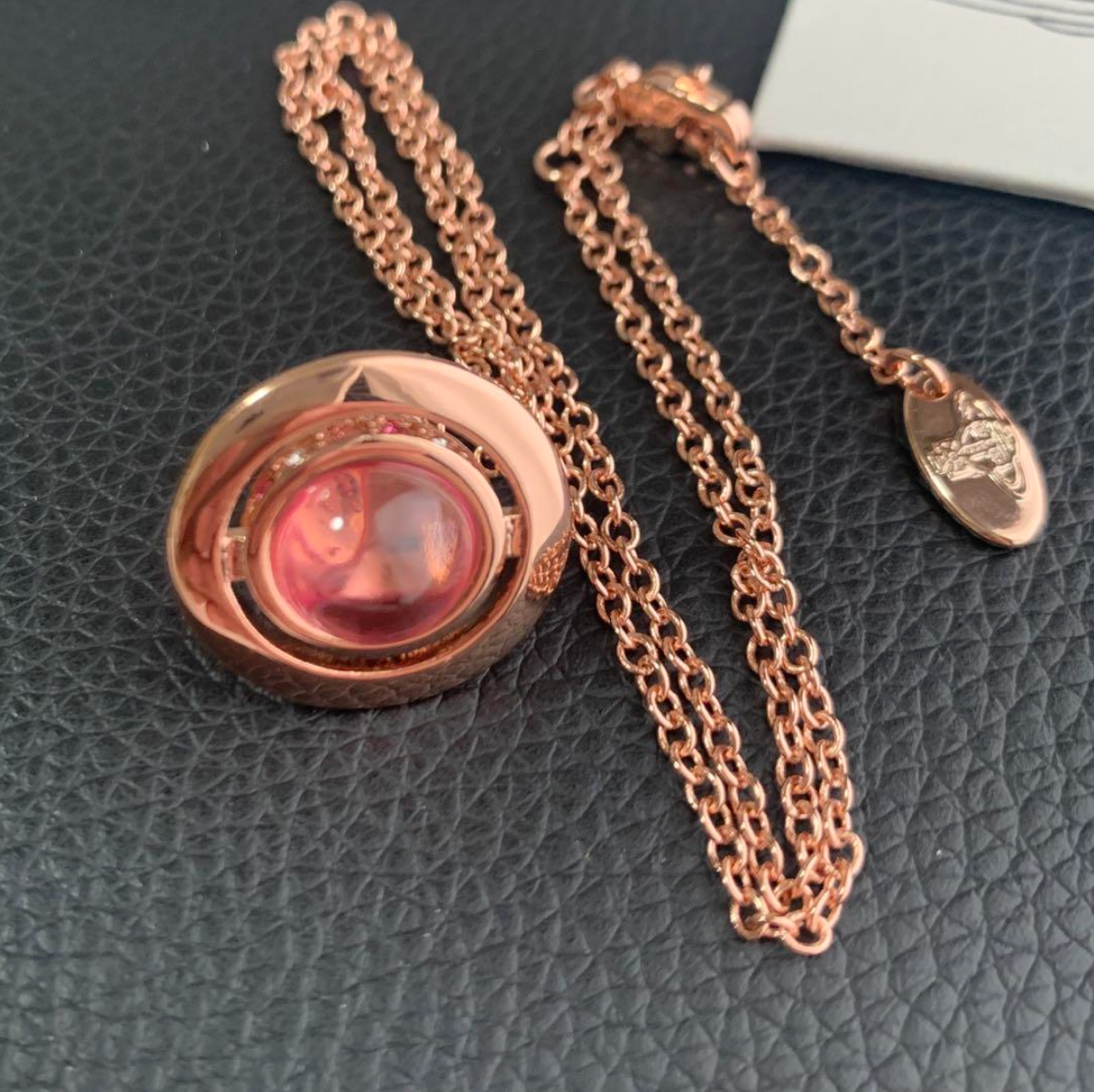 Vivienne Westwood Tricolor Tiny 3d Stone Orb Necklace