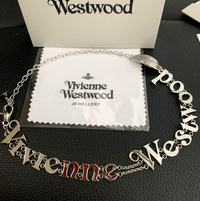 Thumbnail for Vivienne Westwood RAIMUNDA Spellout Logo Necklace