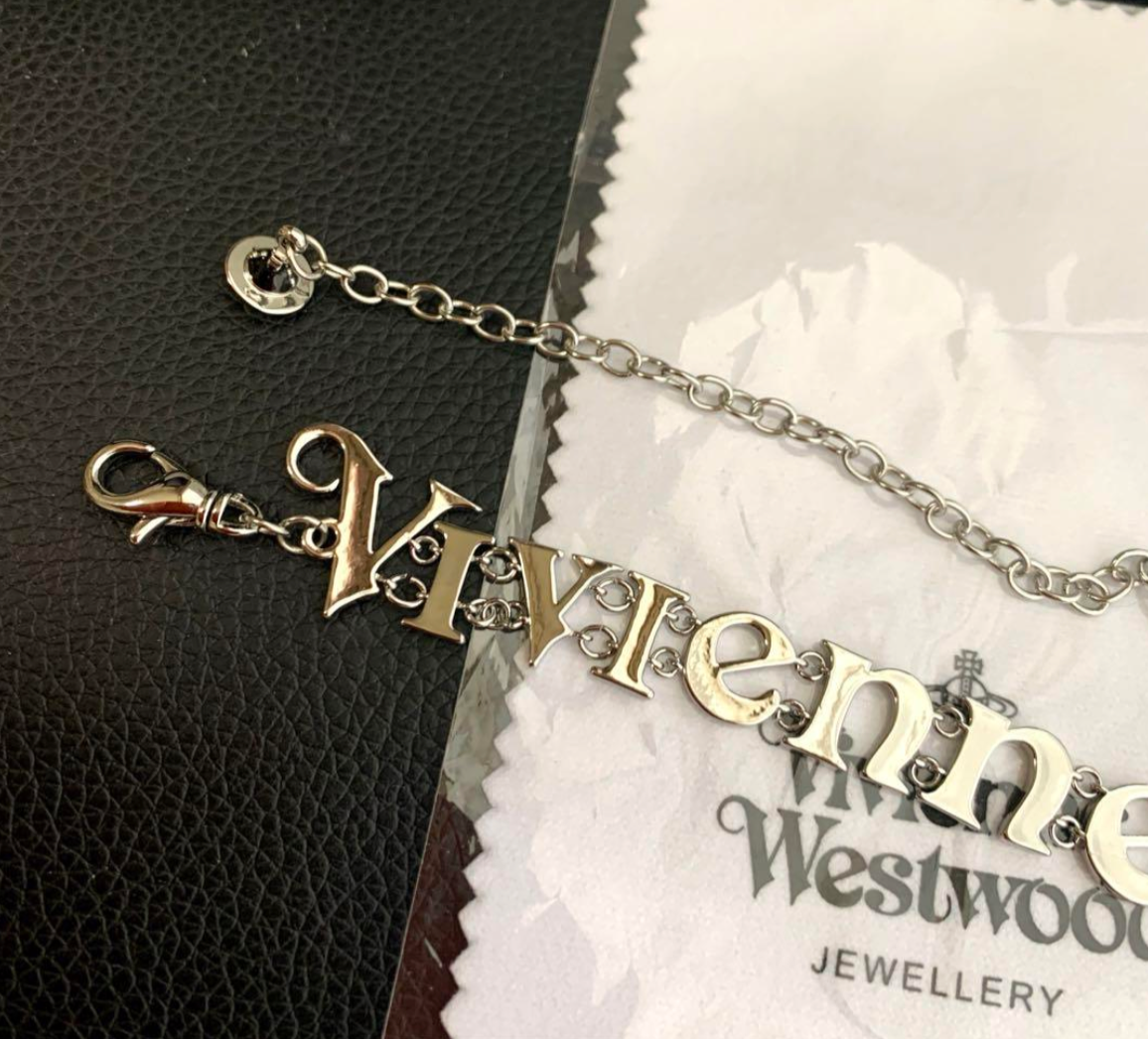 Vivienne Westwood RAIMUNDA Spellout Logo Necklace