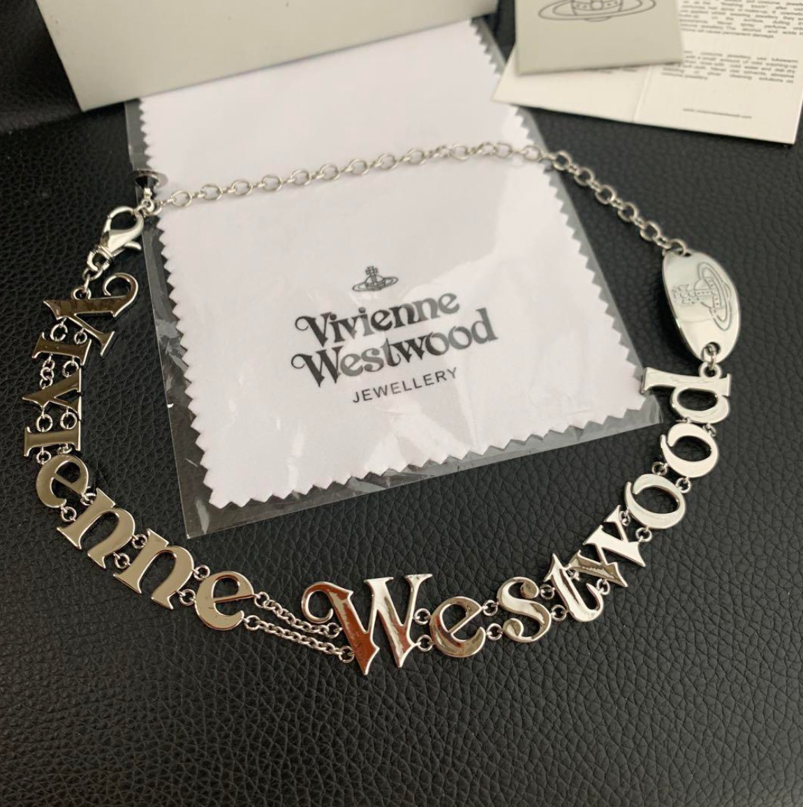 Vivienne Westwood RAIMUNDA Spellout Logo Necklace