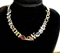 Thumbnail for Vivienne Westwood RAIMUNDA Spellout Logo Necklace