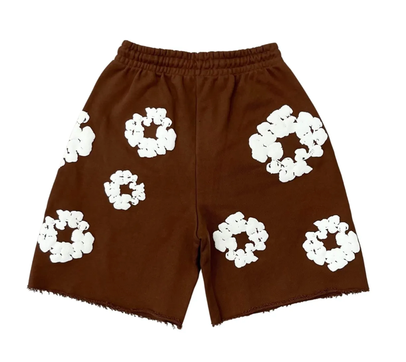 Denim Tears Brown Cotton Wreath Sweatshorts