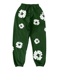 Thumbnail for Denim Tears Green Cotton Wreath Sweatpants