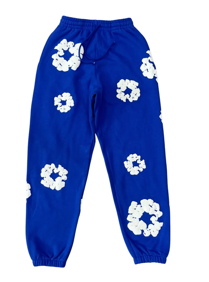 Denim Tears Blue Cotton Wreath Sweatpants