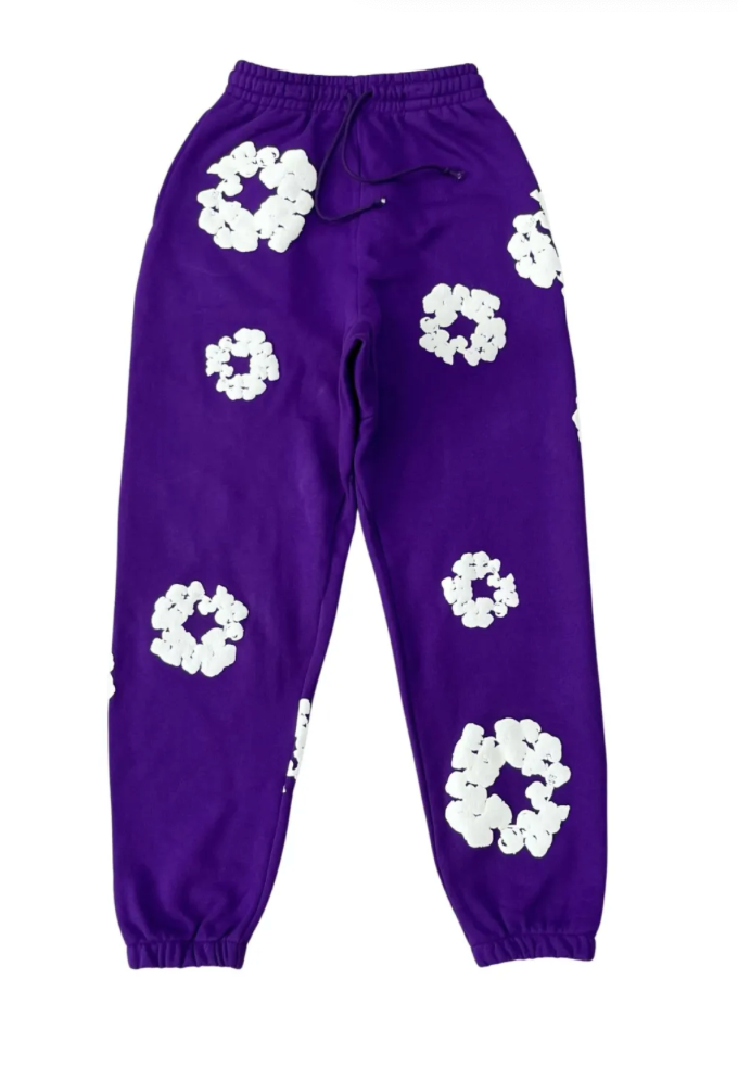 Denim Tears Purple Cotton Wreath Sweatpants