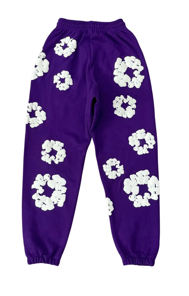 Denim Tears Purple Cotton Wreath Sweatpants