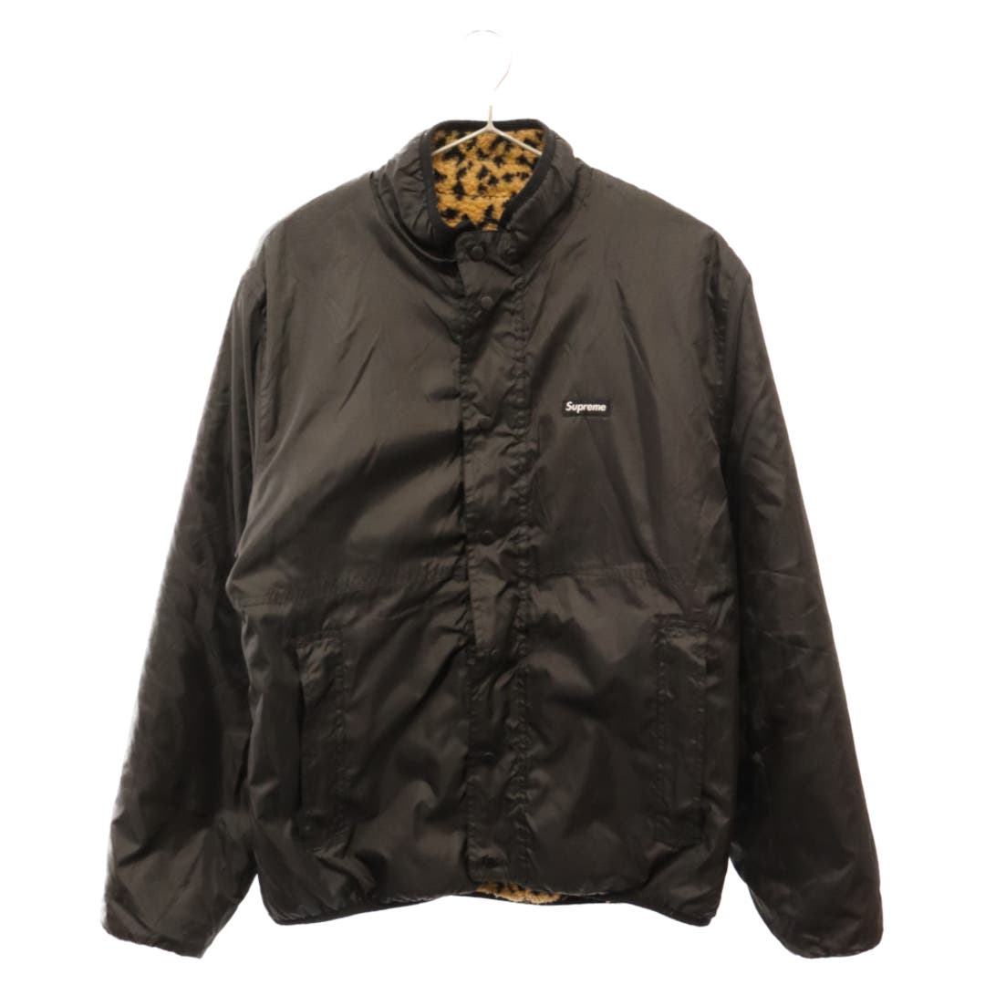 Supreme 17AW Leopard Fleece Reversible Jacket Brown