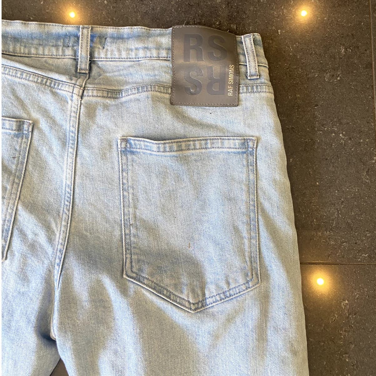 Raf Simons Destroyed Double Layered Denim Jeans