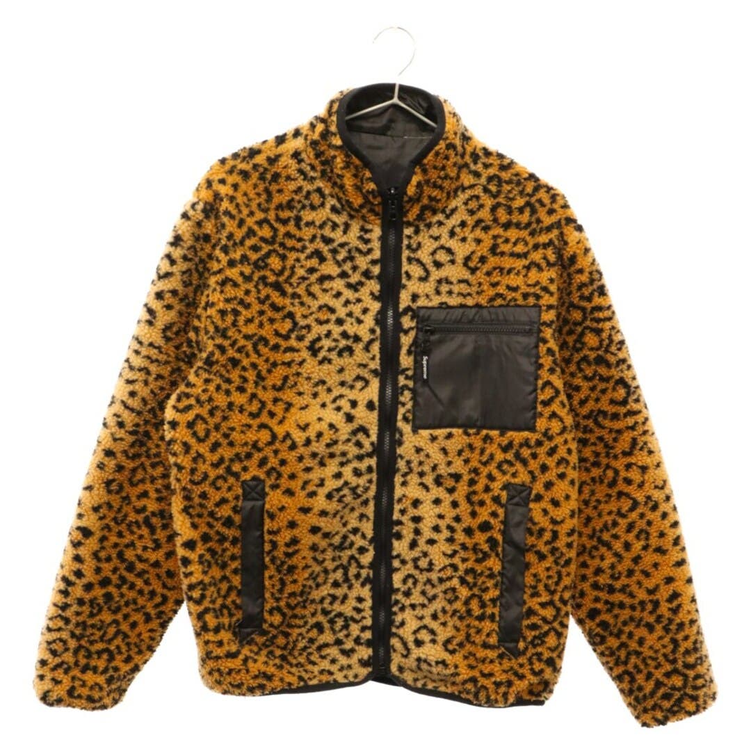 Supreme 17AW Leopard Fleece Reversible Jacket Brown